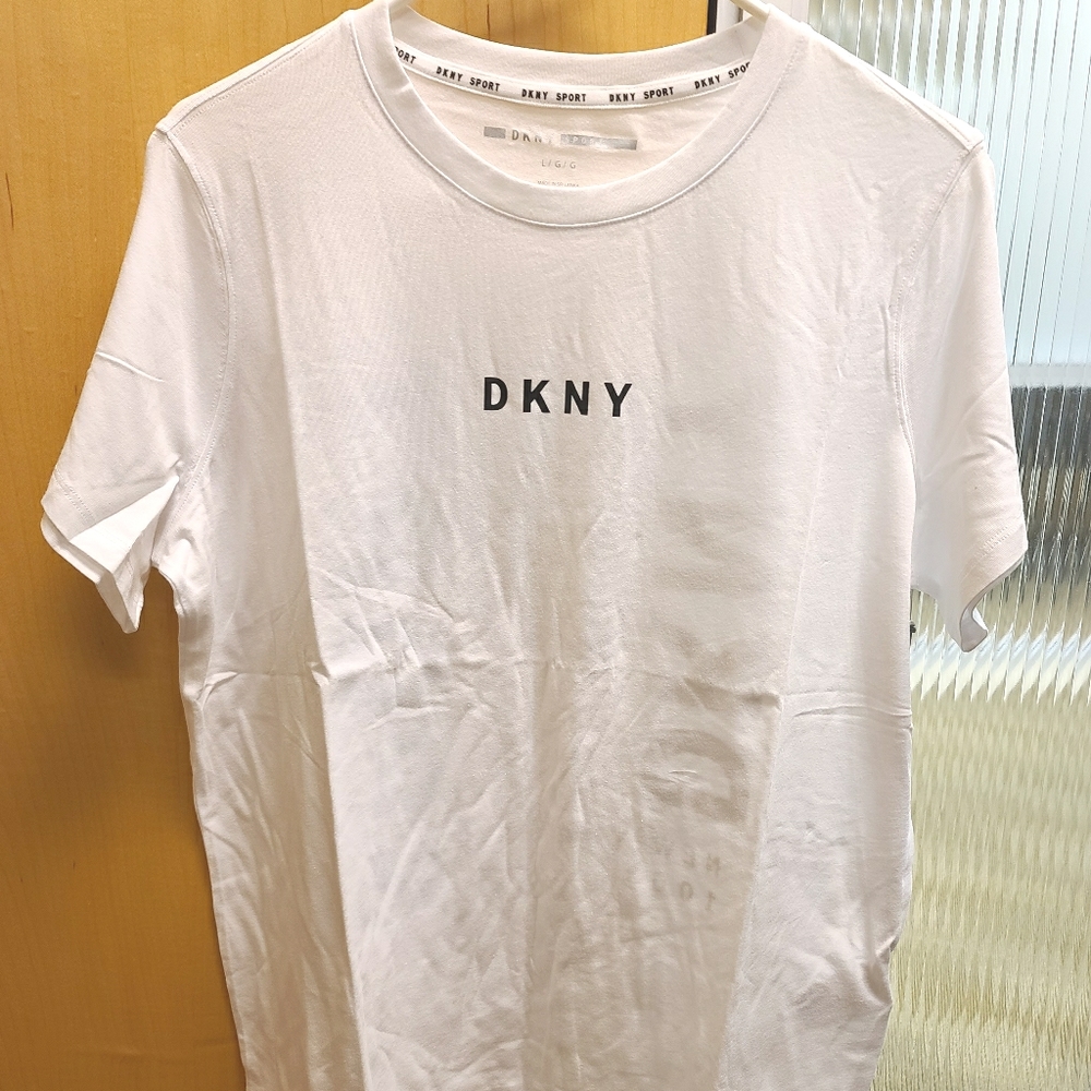 DKNY White Crew Tee Shirt